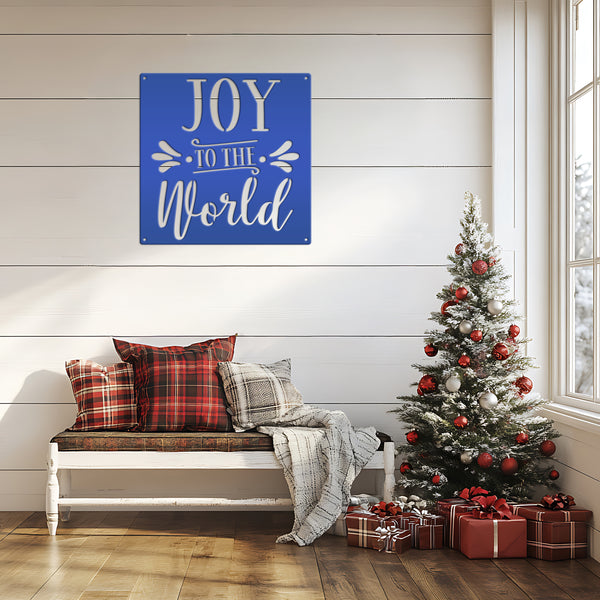 Joy To The World Christmas Metal Sign