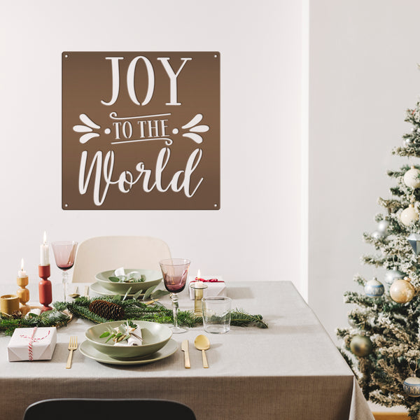 Joy To The World Christmas Metal Sign