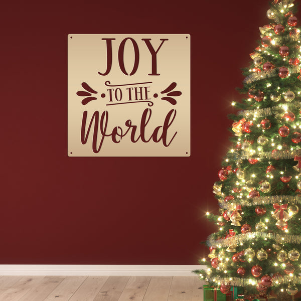 Joy To The World Christmas Metal Sign