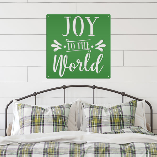 Joy To The World Christmas Metal Sign