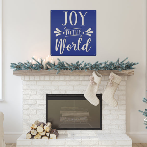 Joy To The World Christmas Metal Sign