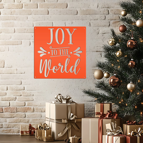 Joy To The World Christmas Metal Sign