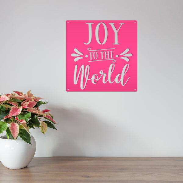 Joy To The World Christmas Metal Sign