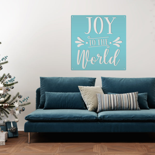Joy To The World Christmas Metal Sign