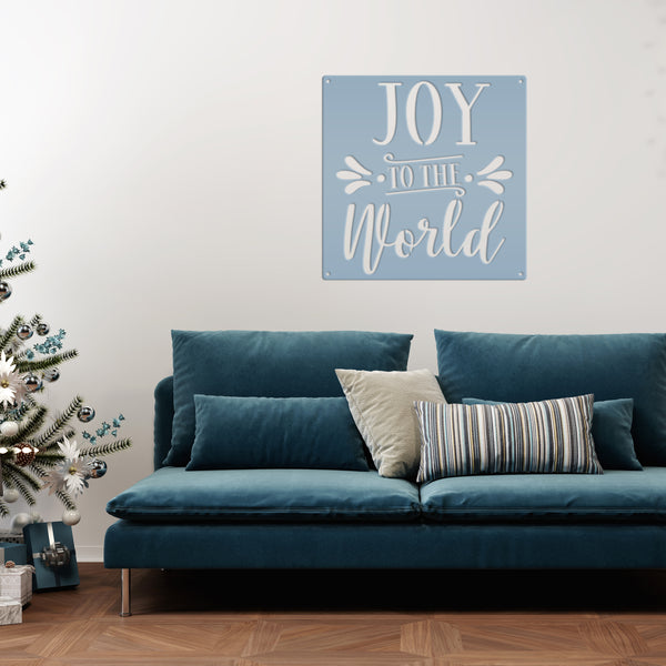 Joy To The World Christmas Metal Sign