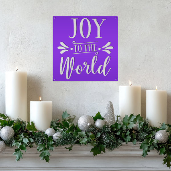 Joy To The World Christmas Metal Sign