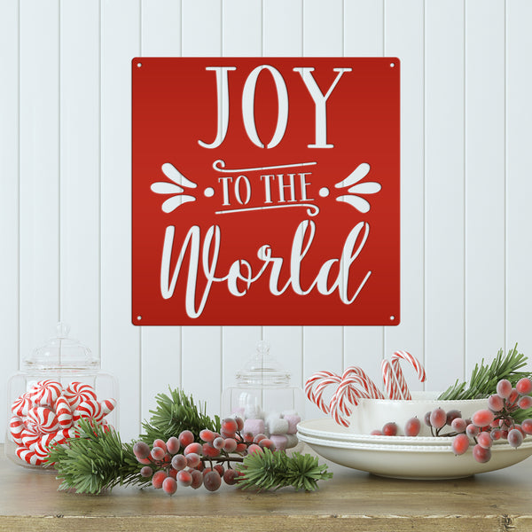 Joy To The World Christmas Metal Sign