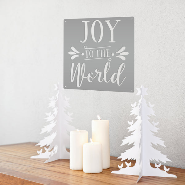 Joy To The World Christmas Metal Sign