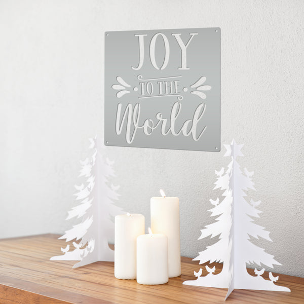 Joy To The World Christmas Metal Sign