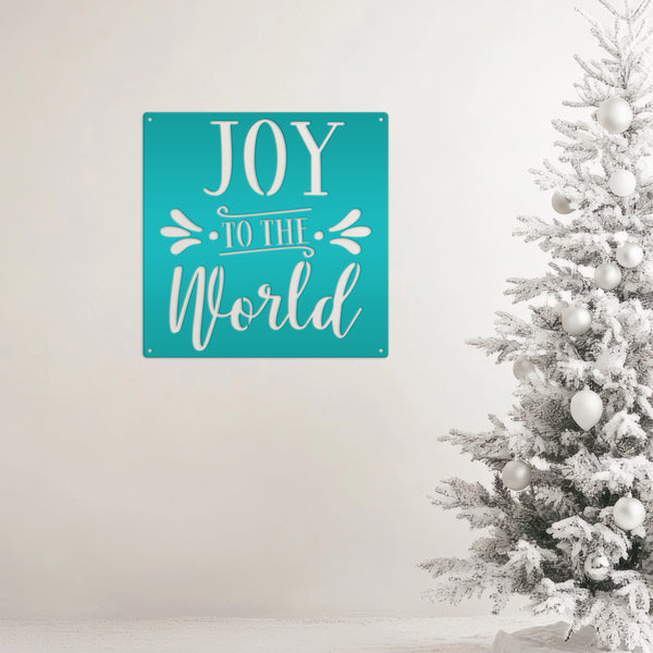 Joy To The World Christmas Metal Sign