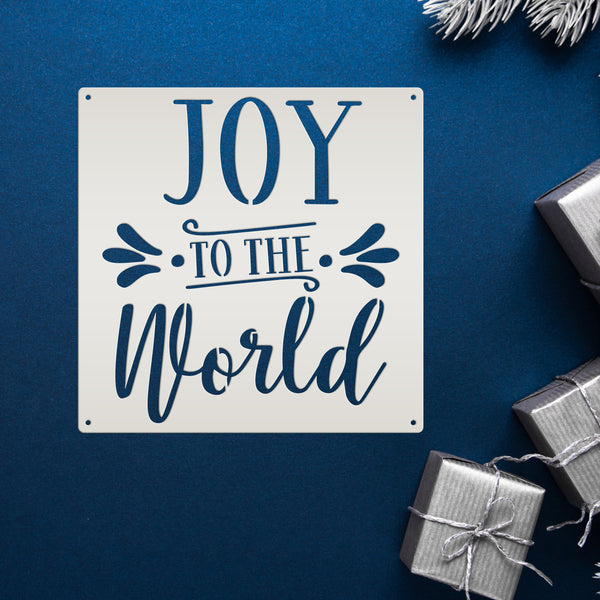 Joy To The World Christmas Metal Sign