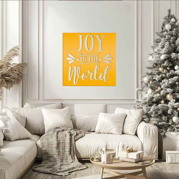 Joy To The World Christmas Metal Sign