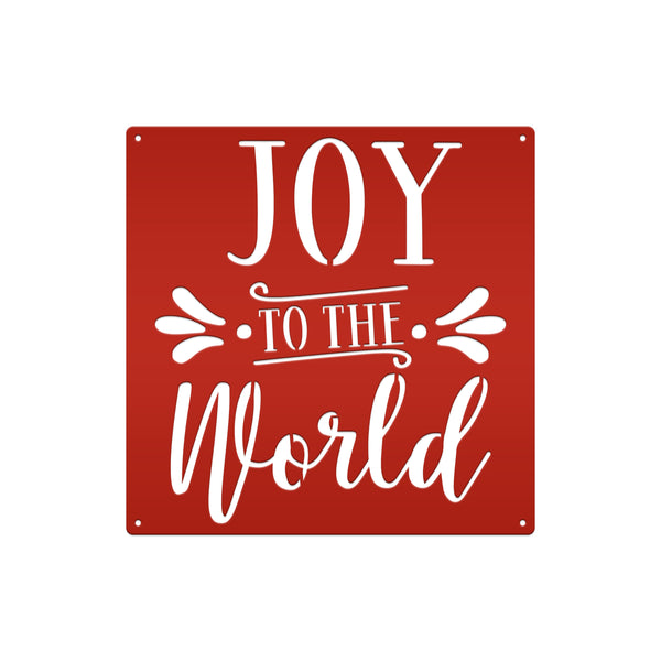 Joy To The World Christmas Metal Sign