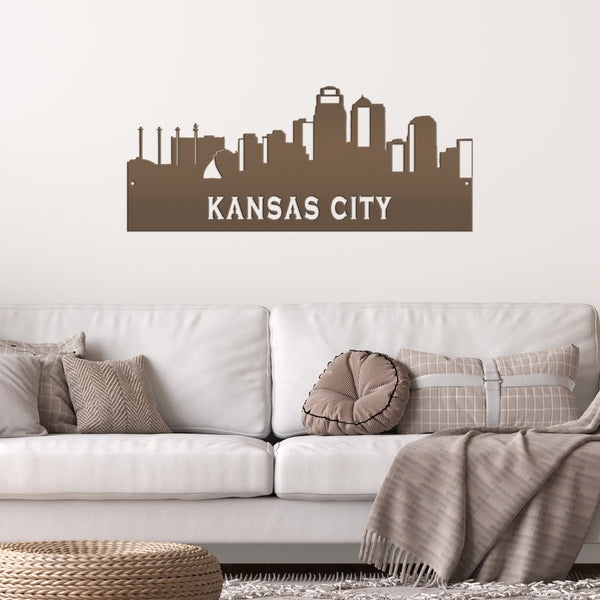 Kansas City Skyline Metal Sign-Kansas City Metal Sign Cutout, Kansas City Skyline Wall Art & Wall Decor, Kansas City Gift, Skyline Cutout