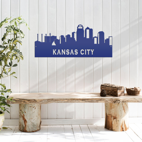 Kansas City Skyline Metal Sign-Kansas City Metal Sign Cutout, Kansas City Skyline Wall Art & Wall Decor, Kansas City Gift, Skyline Cutout