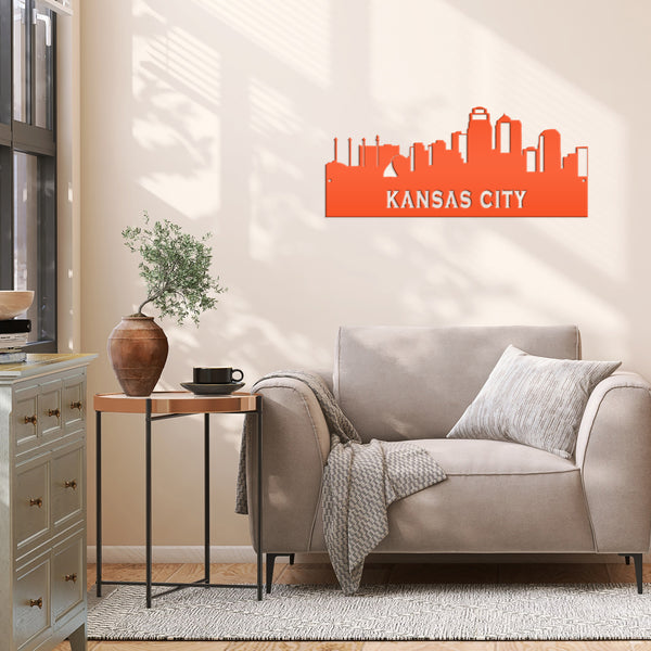 Kansas City Skyline Metal Sign-Kansas City Metal Sign Cutout, Kansas City Skyline Wall Art & Wall Decor, Kansas City Gift, Skyline Cutout