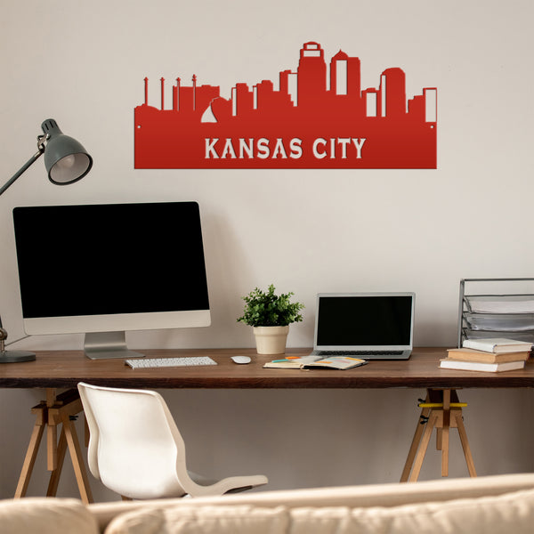 Kansas City Skyline Metal Sign-Kansas City Metal Sign Cutout, Kansas City Skyline Wall Art & Wall Decor, Kansas City Gift, Skyline Cutout