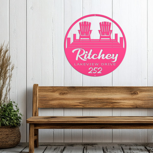 Family Lake Lot Sign, Custom Lake Lot Sign -Lake Address Sign-Lake House Address Lot Number-Family Lake Lot Number
