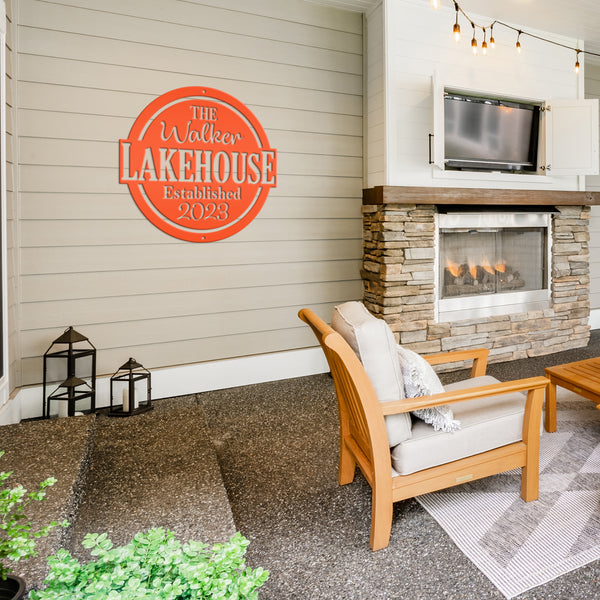 Custom Outdoor Patio Sign, Family Lakehouse Sign, Patio Wall Decor & Art, Patio Sign Ideas