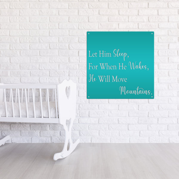 Let Him Sleep When He Wakes, He Will Move Mountains Bedroom Wall Decor,  Bedroom Decor, Boys Bedroom Wall Art, Boys Nursery Wall Decor, Nursery Decor