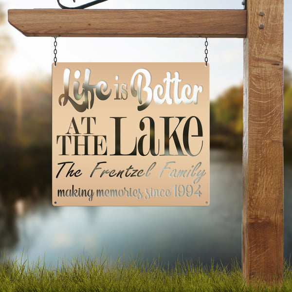 Lake House Sign - Lake House Wall Decoration-Lake House Decor Ideas-Custom-Personalized Lake House Wall Art-Decor