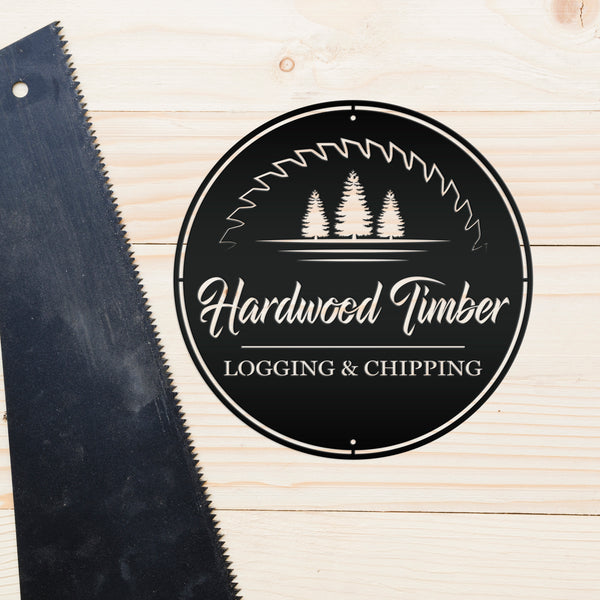 Logging,  Woodworking, Timber , Hardwood , Lumber Metal Business Sign , Custom Woodworking Sign