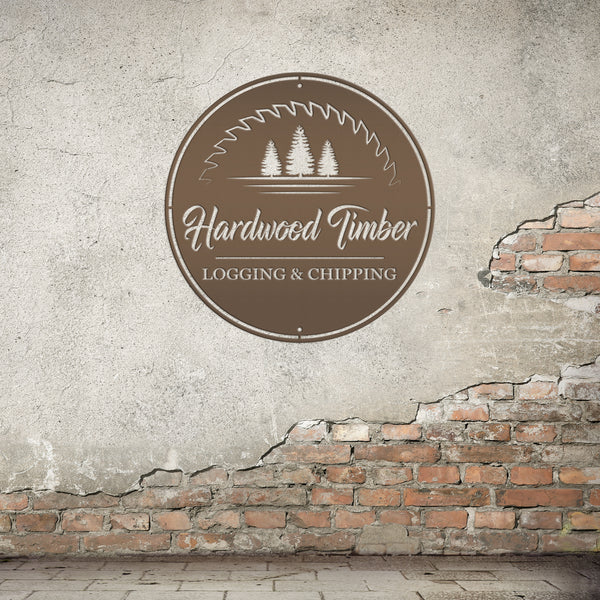 Logging,  Woodworking, Timber , Hardwood , Lumber Metal Business Sign , Custom Woodworking Sign