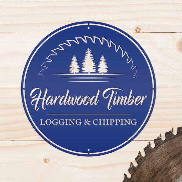 Logging,  Woodworking, Timber , Hardwood , Lumber Metal Business Sign , Custom Woodworking Sign