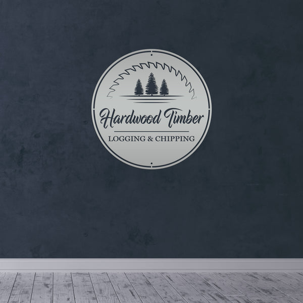 Logging,  Woodworking, Timber , Hardwood , Lumber Metal Business Sign , Custom Woodworking Sign
