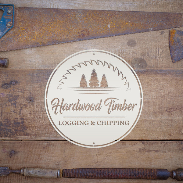 Logging,  Woodworking, Timber , Hardwood , Lumber Metal Business Sign , Custom Woodworking Sign
