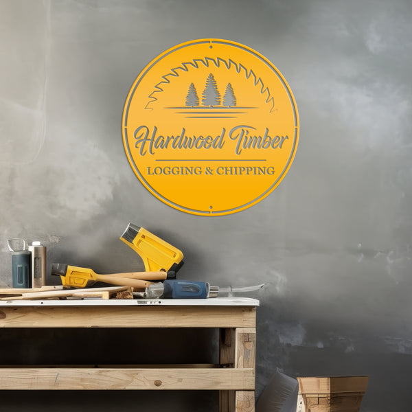 Logging,  Woodworking, Timber , Hardwood , Lumber Metal Business Sign , Custom Woodworking Sign