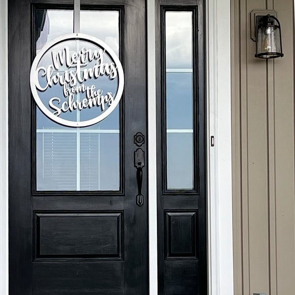 Personalized Merry Christmas Metal Sign