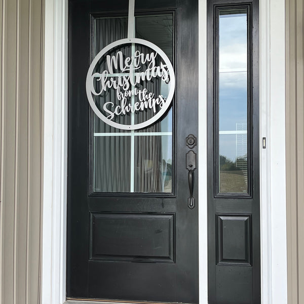 Personalized Merry Christmas Metal Sign
