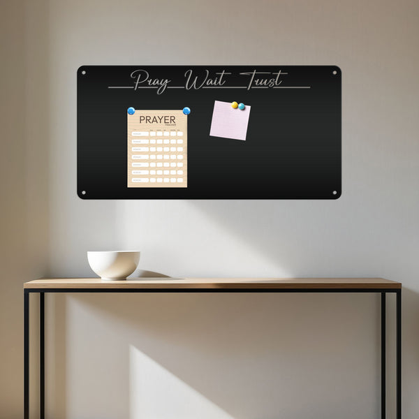 Magnet Board with Customized Saying - Home Organization - Art & Photo Display - Travel Souvenir Wall Hanging - Children's Artwork Exhibit