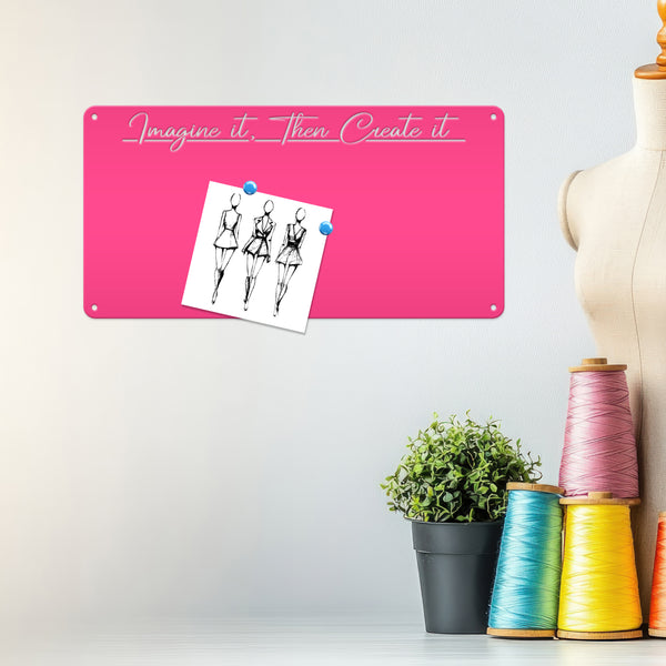 Magnet Board with Customized Saying - Home Organization - Art & Photo Display - Travel Souvenir Wall Hanging - Children's Artwork Exhibit