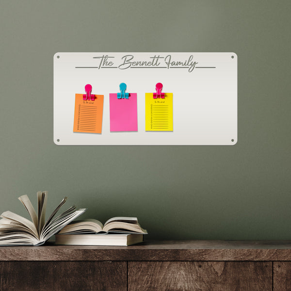 Magnet Board with Customized Saying - Home Organization - Art & Photo Display - Travel Souvenir Wall Hanging - Children's Artwork Exhibit