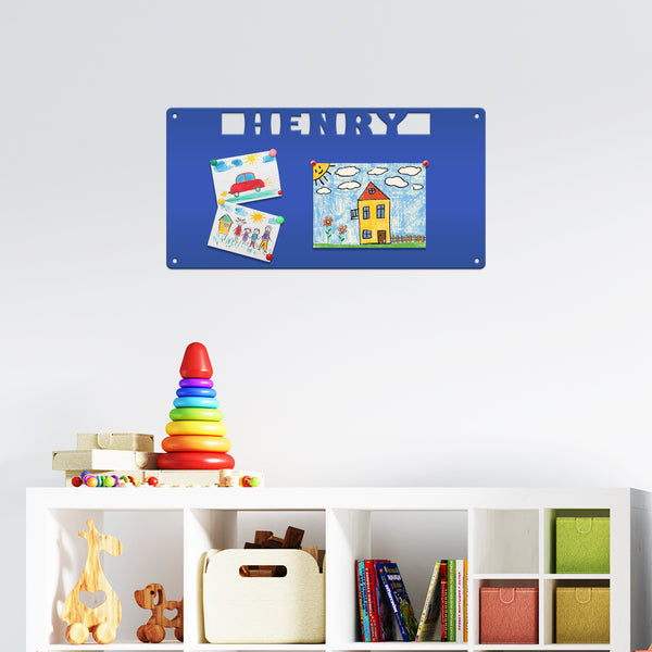 Custom Magnet Board - Personalized Magnetic Display for Organization - Unique Kids Artwork Exhibit - Metal Bulletin Board - Customized Gift