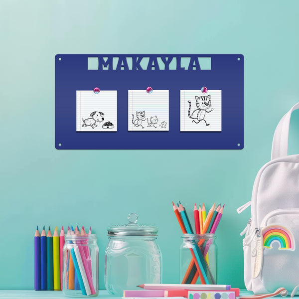 Custom Magnet Board - Personalized Magnetic Display for Organization - Unique Kids Artwork Exhibit - Metal Bulletin Board - Customized Gift