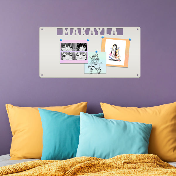 Custom Magnet Board - Personalized Magnetic Display for Organization - Unique Kids Artwork Exhibit - Metal Bulletin Board - Customized Gift