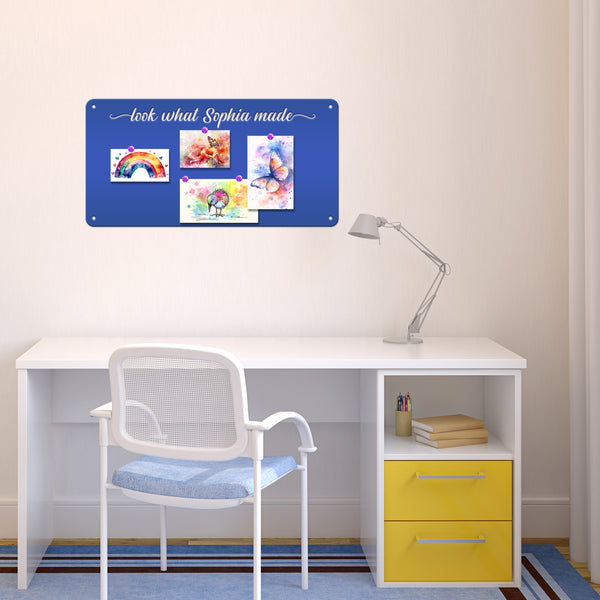Custom Magnetic Board for Home & Office - Personalized Message Board - Souvenir Magnet Display - Children's Artwork Sign - Metal Home Decor