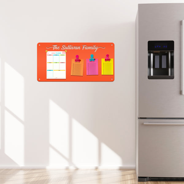 Custom Magnetic Board for Home & Office - Personalized Message Board - Souvenir Magnet Display - Children's Artwork Sign - Metal Home Decor