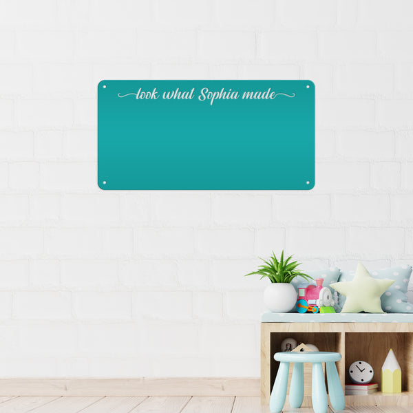 Custom Magnetic Board for Home & Office - Personalized Message Board - Souvenir Magnet Display - Children's Artwork Sign - Metal Home Decor