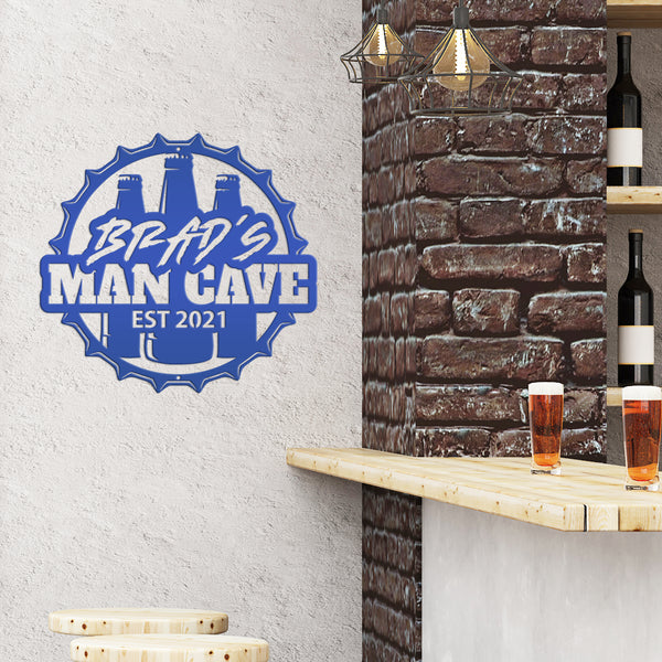 Personalized Beer Sign, Mancave Wall Decor ,Wall Art for Dads Mancave, Beer Wall Decor & Wall Art
