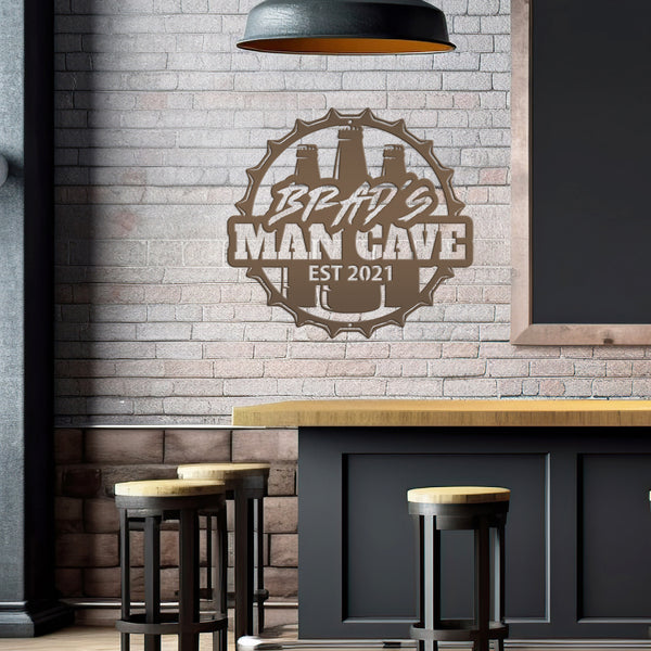 Personalized Beer Sign, Mancave Wall Decor ,Wall Art for Dads Mancave, Beer Wall Decor & Wall Art
