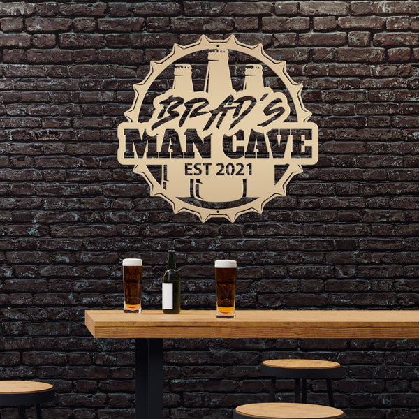 Personalized Beer Sign, Mancave Wall Decor ,Wall Art for Dads Mancave, Beer Wall Decor & Wall Art