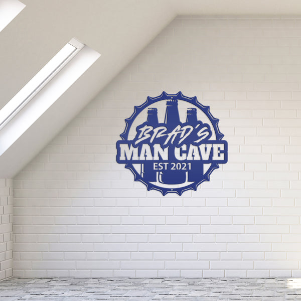 Personalized Beer Sign, Mancave Wall Decor ,Wall Art for Dads Mancave, Beer Wall Decor & Wall Art