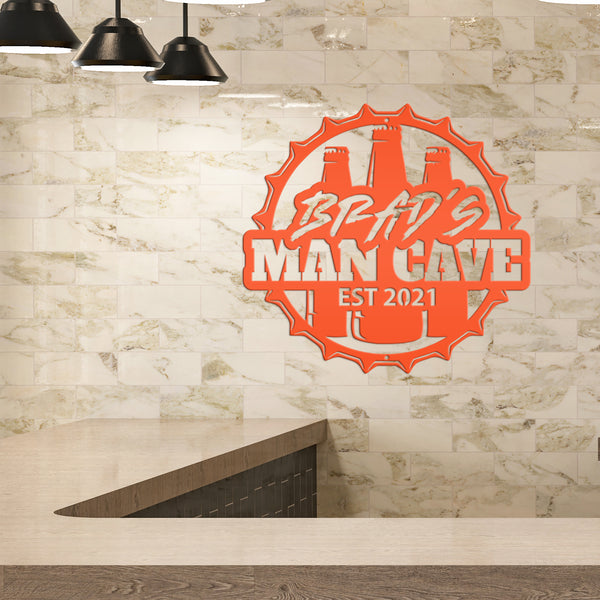 Personalized Beer Sign, Mancave Wall Decor ,Wall Art for Dads Mancave, Beer Wall Decor & Wall Art