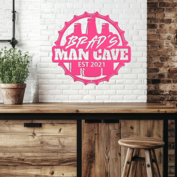 Personalized Beer Sign, Mancave Wall Decor ,Wall Art for Dads Mancave, Beer Wall Decor & Wall Art