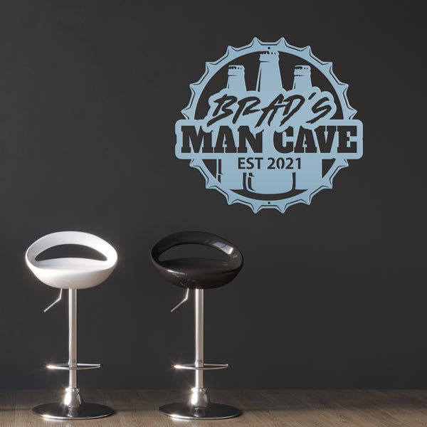 Personalized Beer Sign, Mancave Wall Decor ,Wall Art for Dads Mancave, Beer Wall Decor & Wall Art