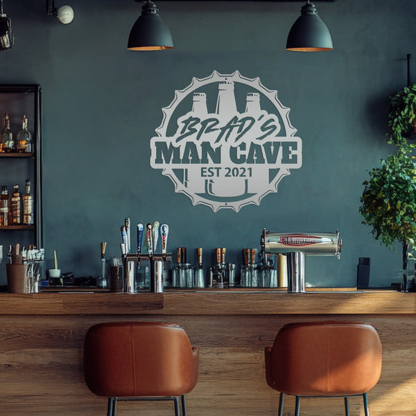 Personalized Beer Sign, Mancave Wall Decor ,Wall Art for Dads Mancave, Beer Wall Decor & Wall Art